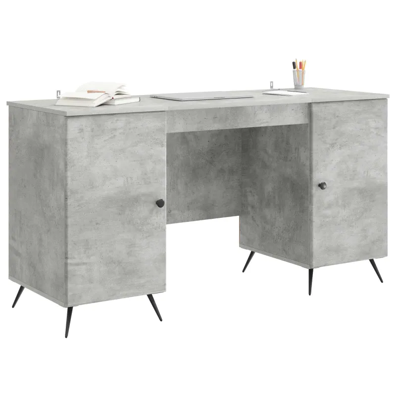 Stalas Betono pilka 142,5 x 50 x 75 cm Apdirbta mediena