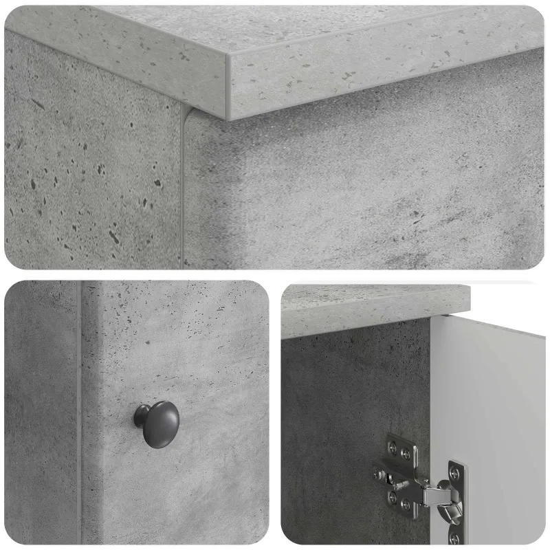 Stalas Betono pilka 142,5 x 50 x 75 cm Apdirbta mediena
