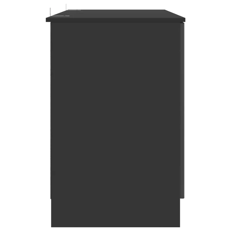 Stalas su lentyna Juoda 142,5 x 50 x 75 cm Apdirbta mediena