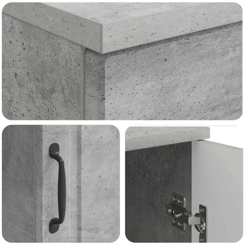 Stalas Betono pilka 142,5 x 50 x 75 cm Apdirbta mediena