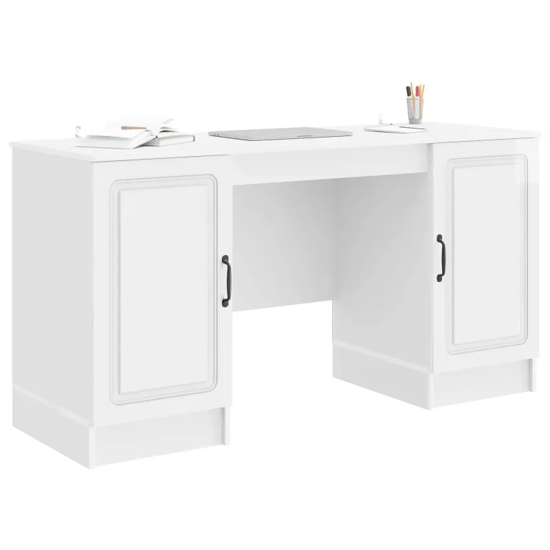 Stalas Itin blizgi balta 142,5 x 50 x 75 cm Apdirbta mediena