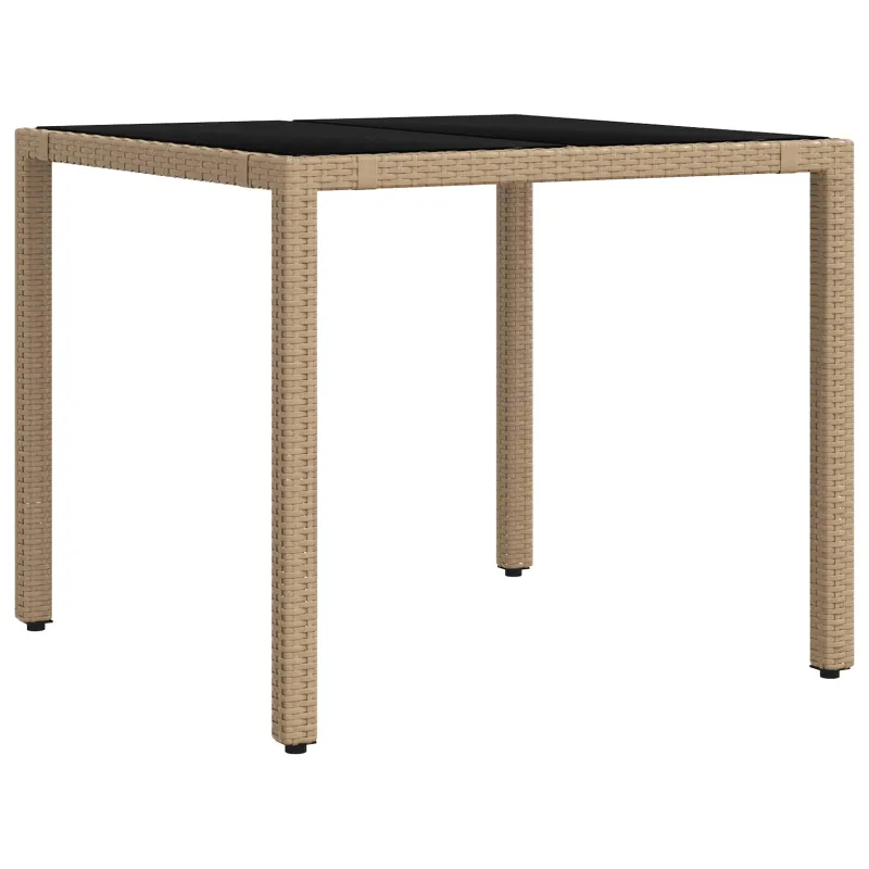 Lauko valgomojo komplektas 3 pcs Bežė ir kreminė balta