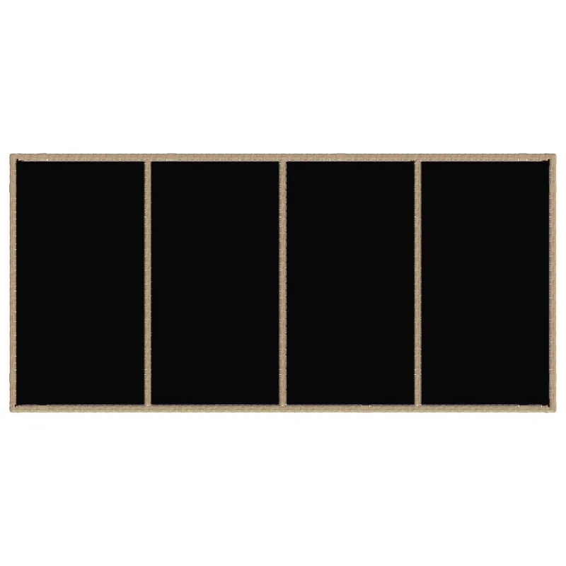 Lauko valgomojo komplektas 9 pcs Bežė ir kreminė balta