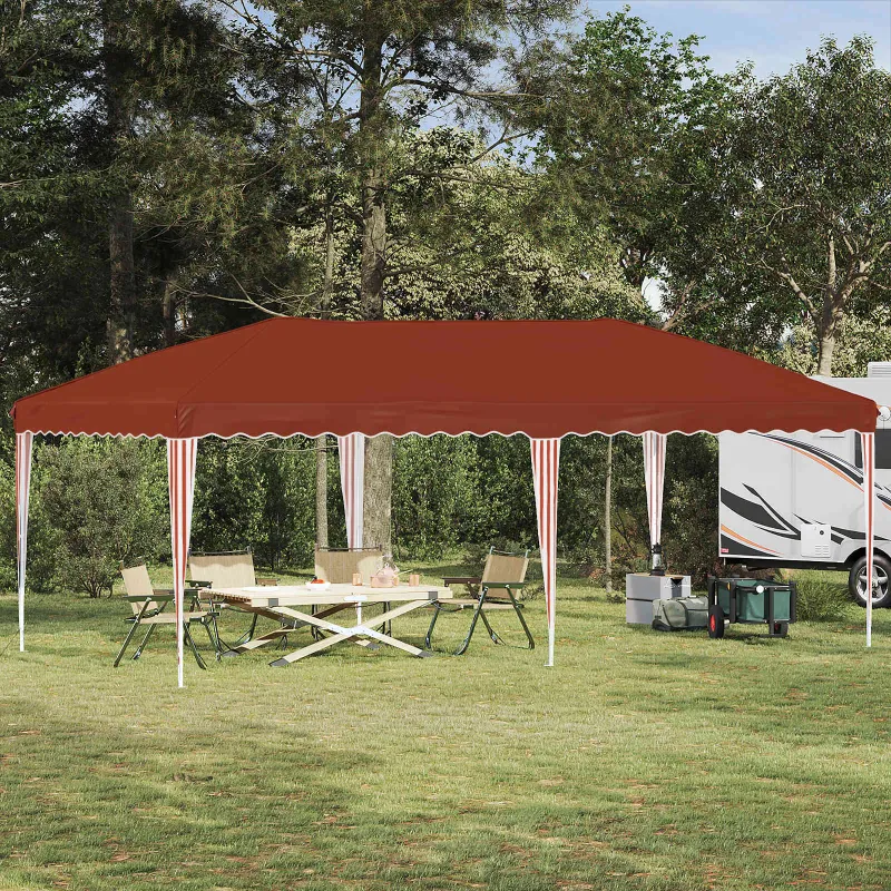 Pop-up šventinis palapinė 575 x 290 x 245 cm Terakotos