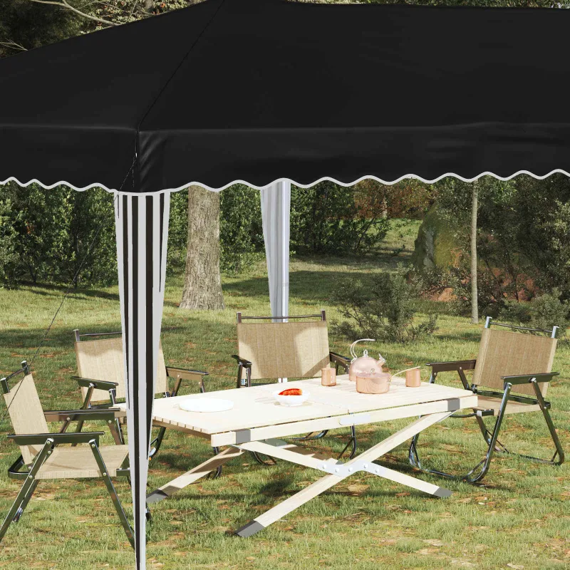 Pop-up šventinis palapinė 575 x 290 x 245 cm Juoda