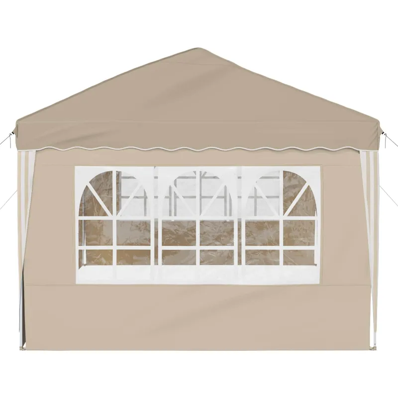 Pop-up šventinis palapinė 575 x 289 x 245 cm Kreminė