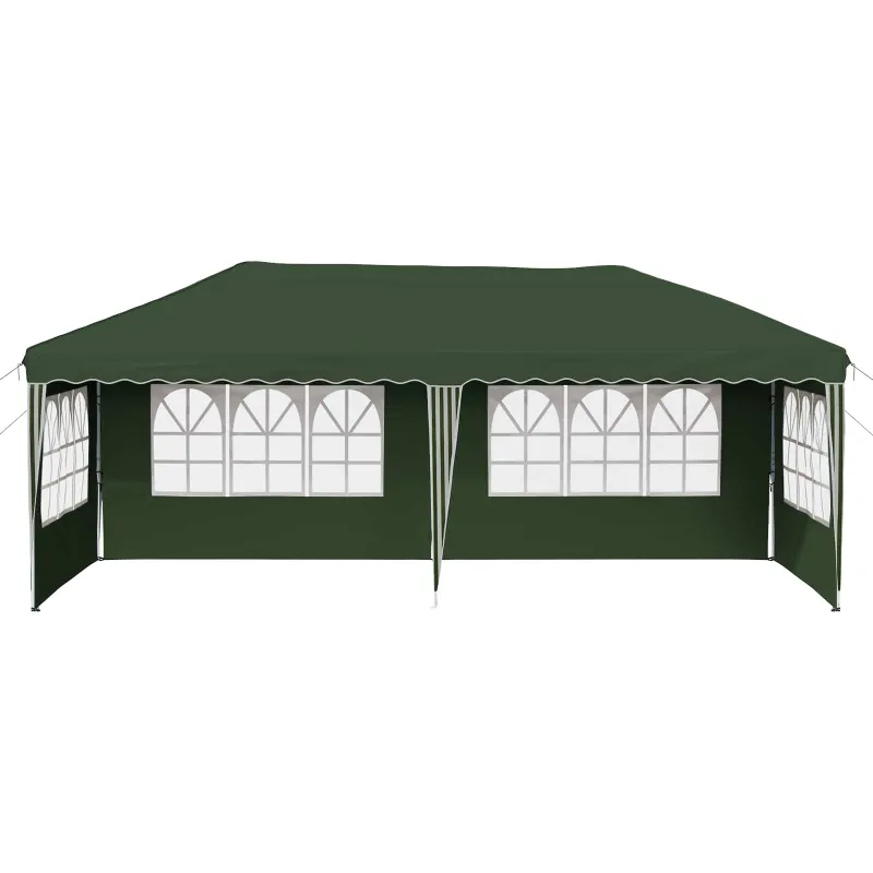 Pop-up šventinis palapinė 575 x 289 x 245 cm Žalia