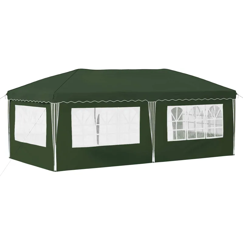 Pop-up šventinis palapinė 575 x 289 x 245 cm Žalia