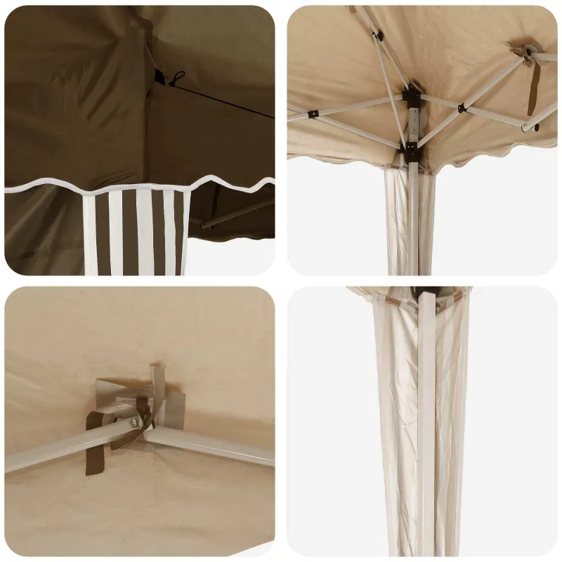 Pop-up šventinis palapinė 575 x 289 x 245 cm Taupe