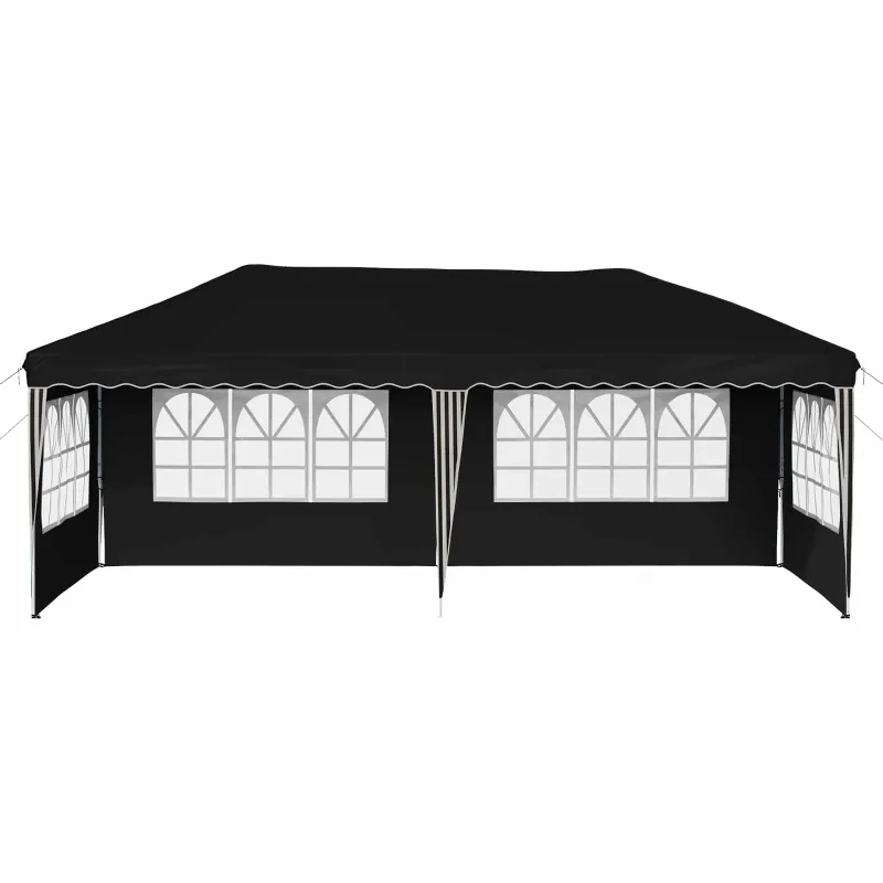 Pop-up šventinis palapinė 575 x 289 x 245 cm Juoda