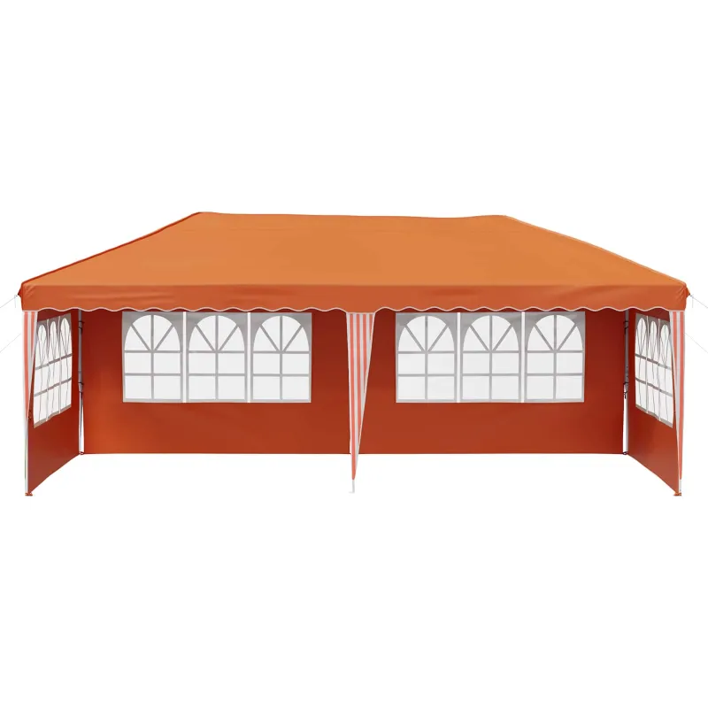 Pop-up šventinis palapinė 575 x 289 x 245 cm Oranžinė