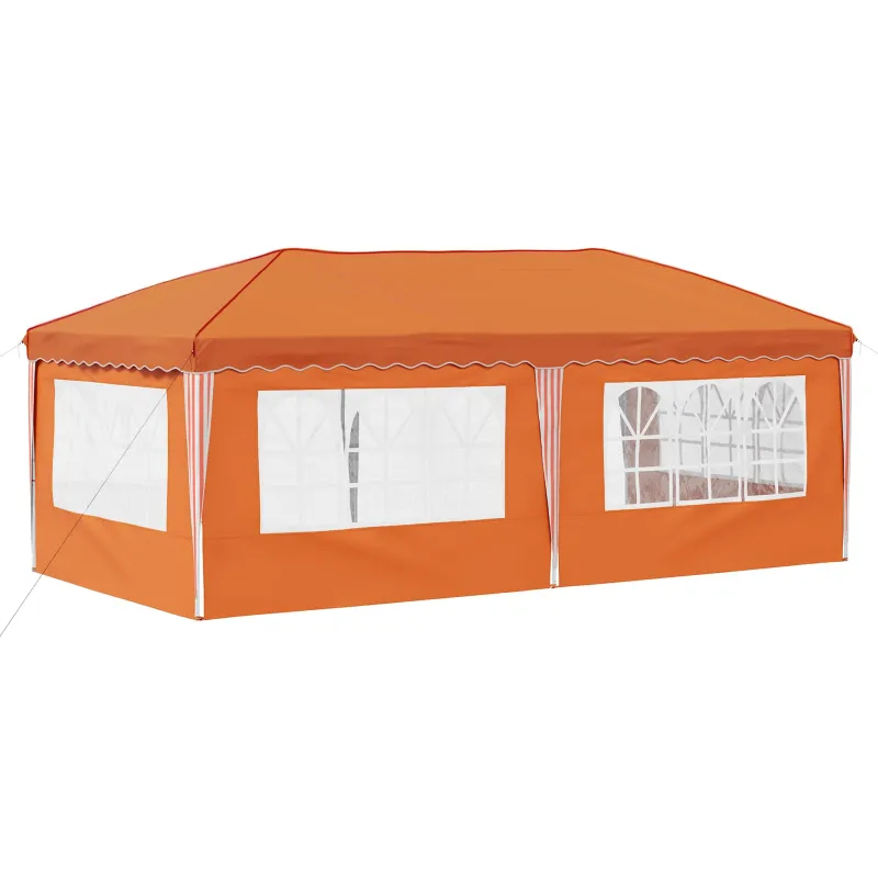 Pop-up šventinis palapinė 575 x 289 x 245 cm Oranžinė
