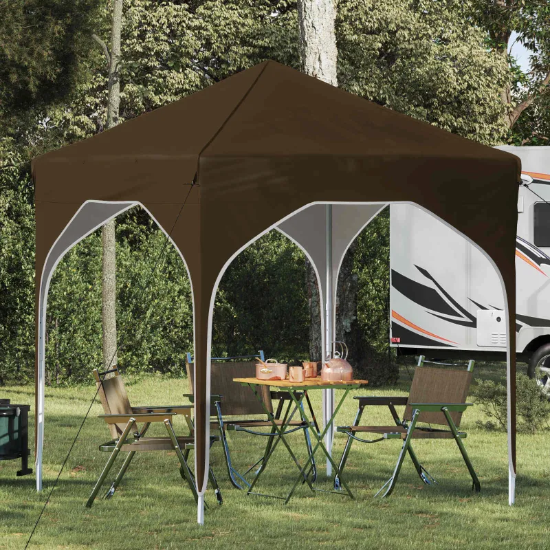 Pop-up šventinis palapinė 194 x 194 x 245 cm Taupe