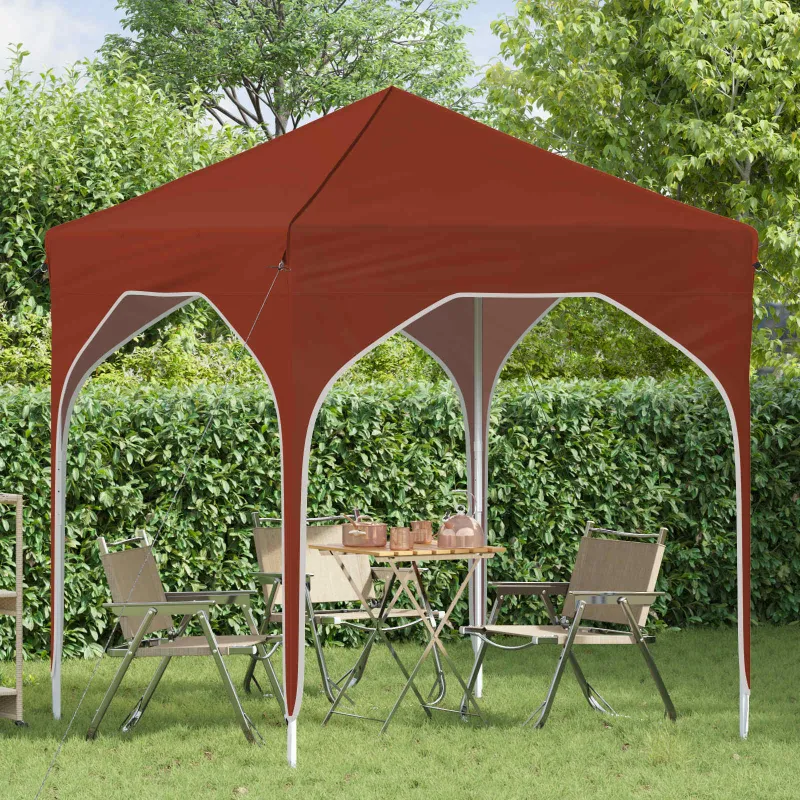Pop-up šventinis palapinė 194 x 194 x 245 cm Terakotos