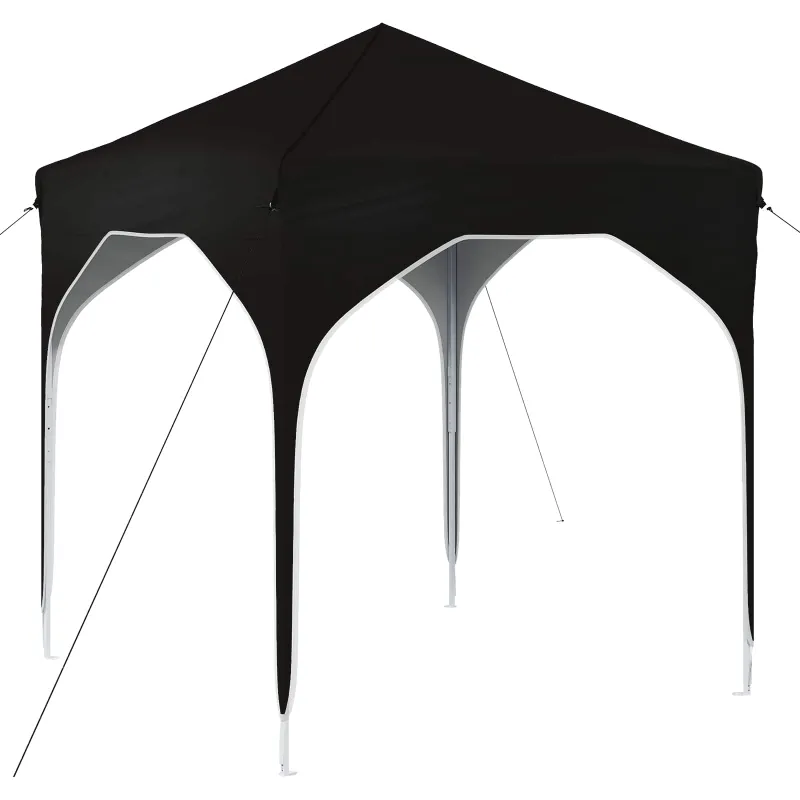 Pop-up šventinis palapinė 194 x 194 x 245 cm Juoda