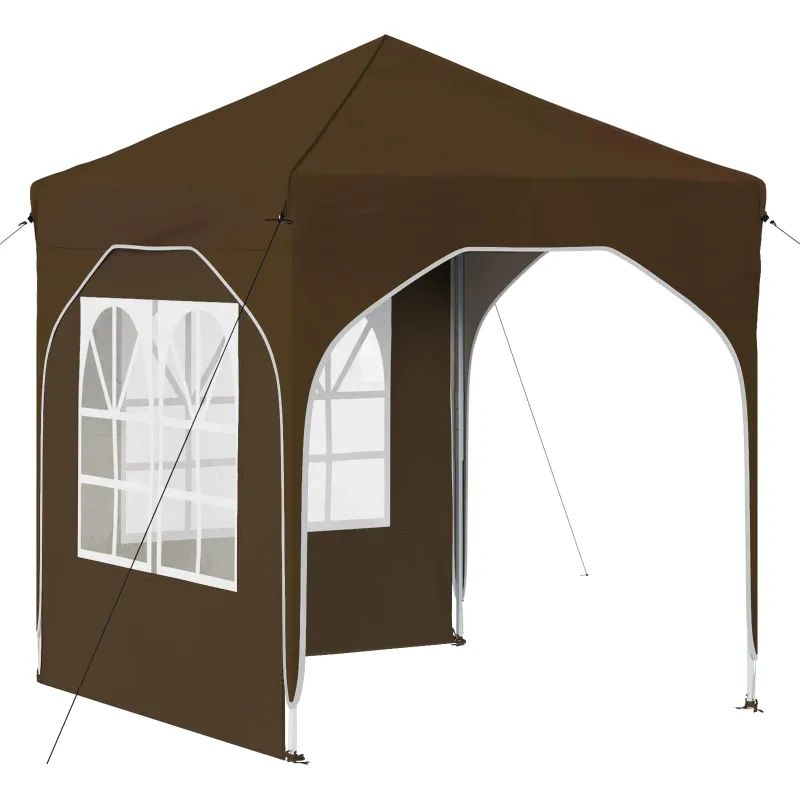 Pop-up šventinis palapinė 192 x 192 x 245 cm Taupe