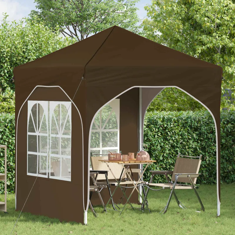 Pop-up šventinis palapinė 192 x 192 x 245 cm Taupe