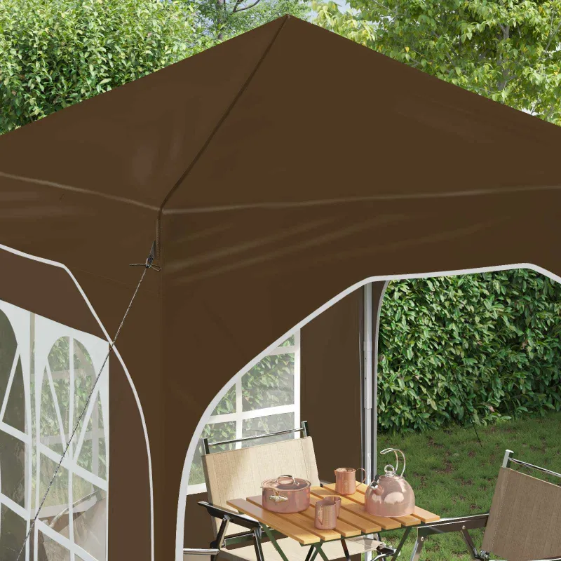 Pop-up šventinis palapinė 192 x 192 x 245 cm Taupe