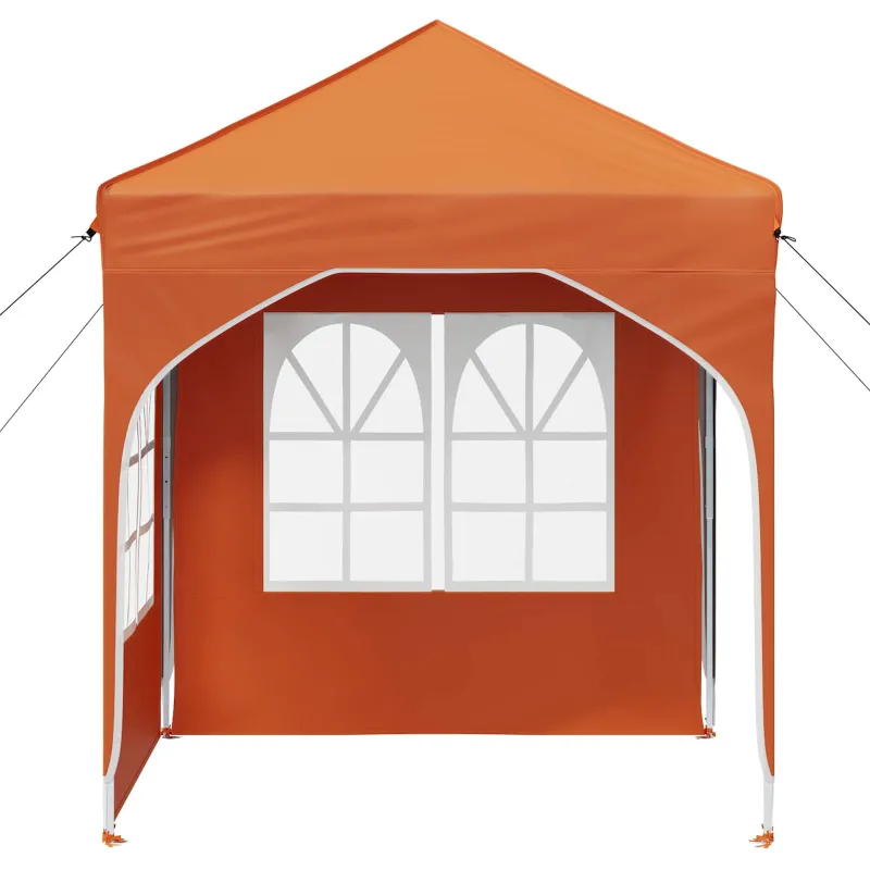Pop-up šventinis palapinė 192 x 192 x 245 cm Oranžinė