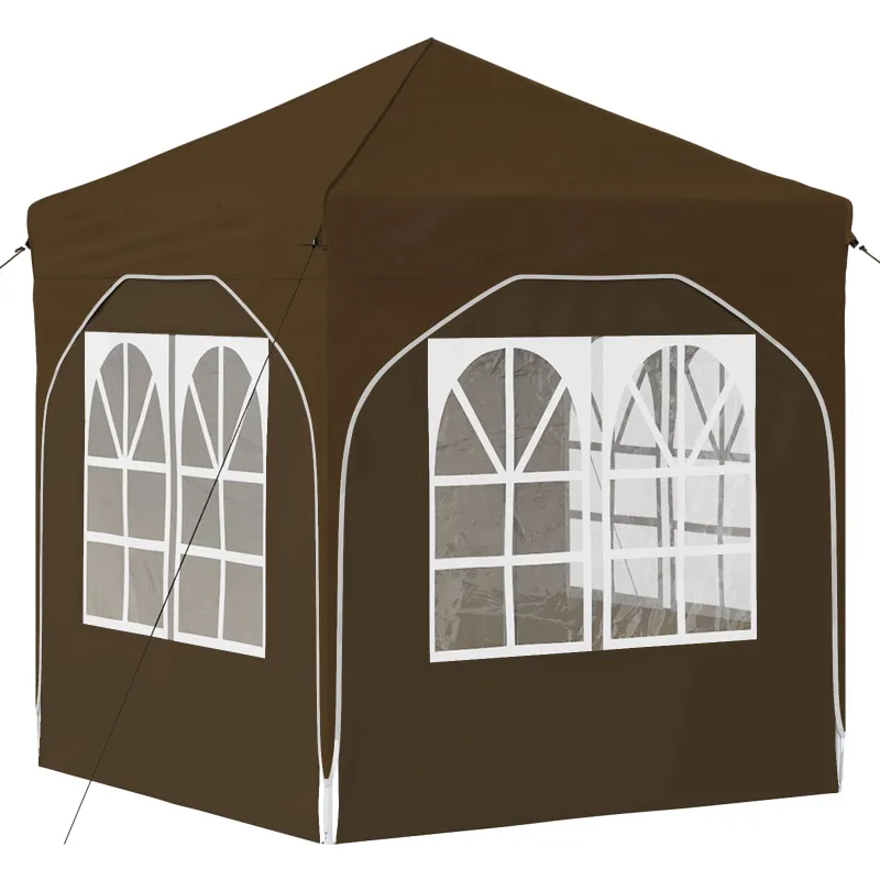 Pop-up šventinis palapinė 192 x 192 x 245 cm Taupe