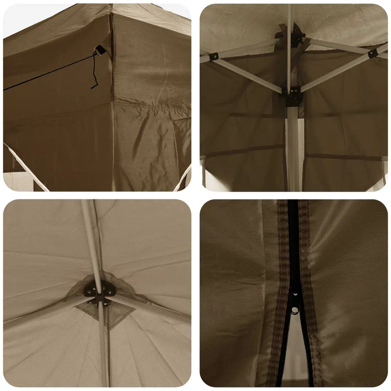 Pop-up šventinis palapinė 192 x 192 x 245 cm Taupe