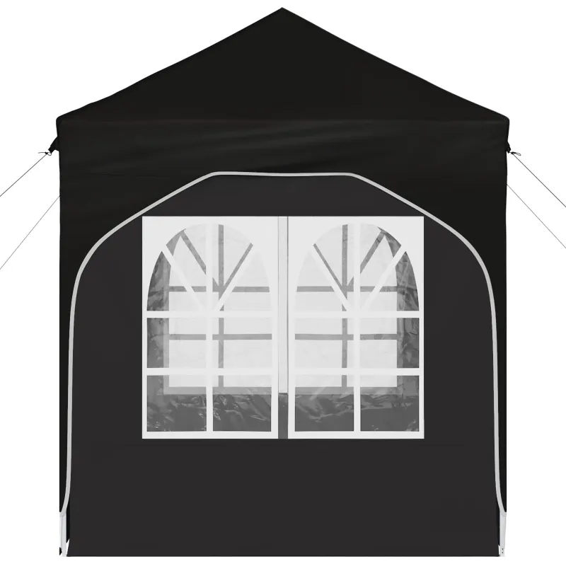 Pop-up šventinis palapinė 192 x 192 x 245 cm Juoda