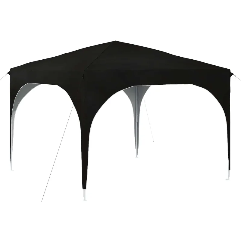 Pop-up šventinis palapinė 290 x 290 x 245 cm Juoda