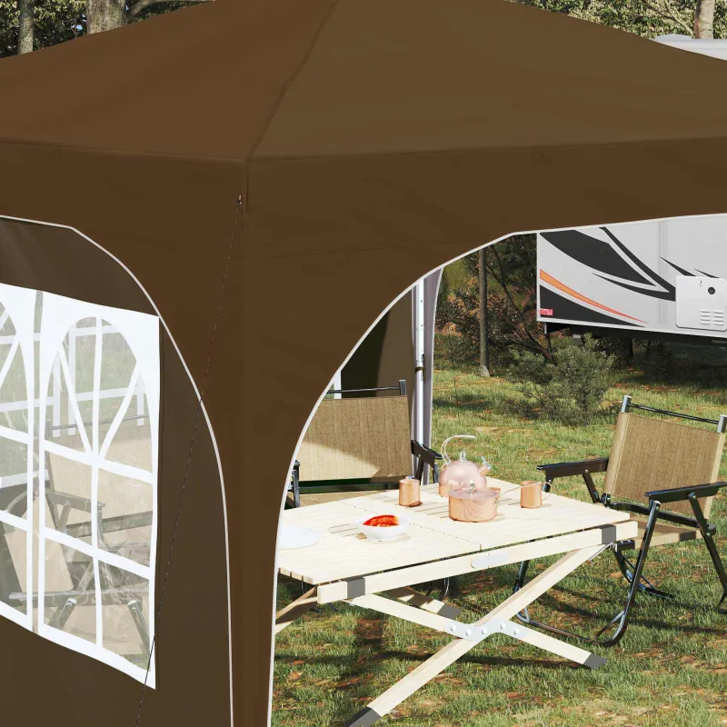 Pop-up šventinis palapinė 290 x 290 x 245 cm Taupe