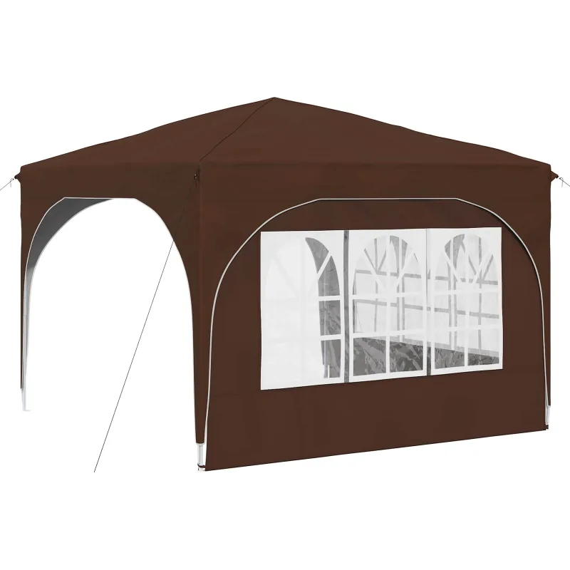 Pop-up šventinis palapinė 290 x 290 x 245 cm Ruda