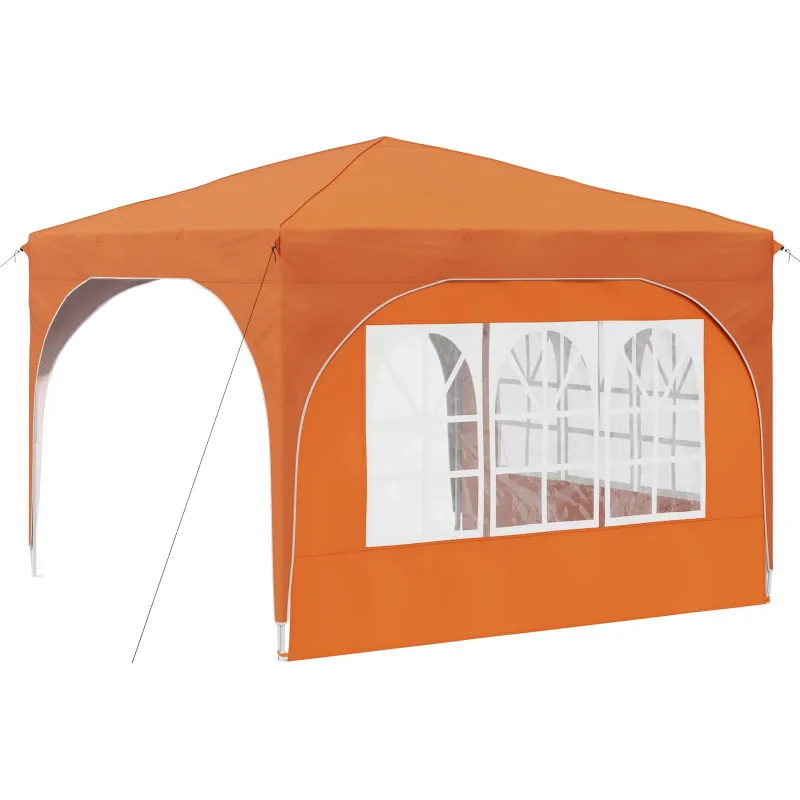 Pop-up šventinis palapinė 290 x 290 x 245 cm Oranžinė
