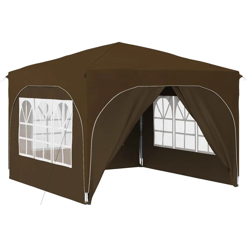 Pop-up šventinis palapinė 290 x 290 x 245 cm Taupe