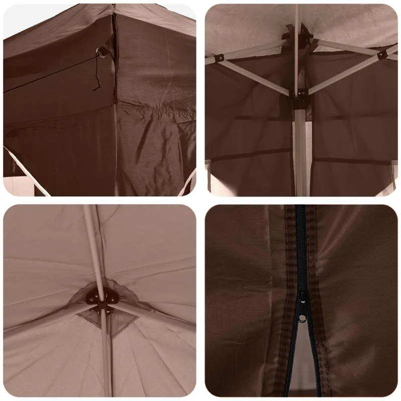 Pop-up šventinis palapinė 290 x 290 x 245 cm Ruda