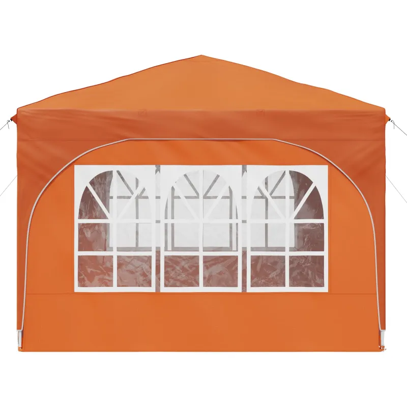 Pop-up šventinis palapinė 290 x 290 x 245 cm Oranžinė