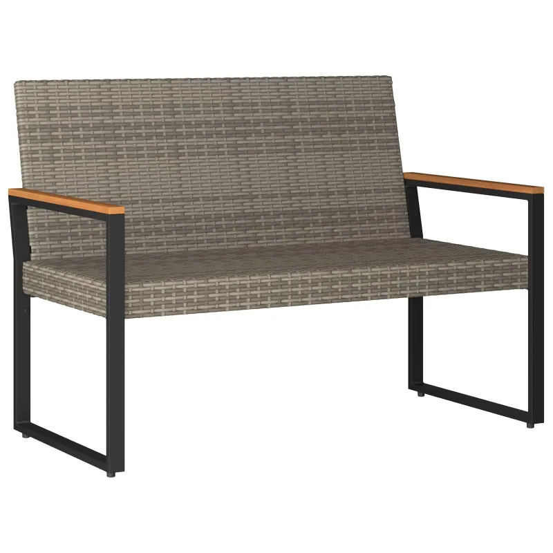 Lauko suolas Pilka ir tamsiai mėlyna 107 x 61 x 80 cm