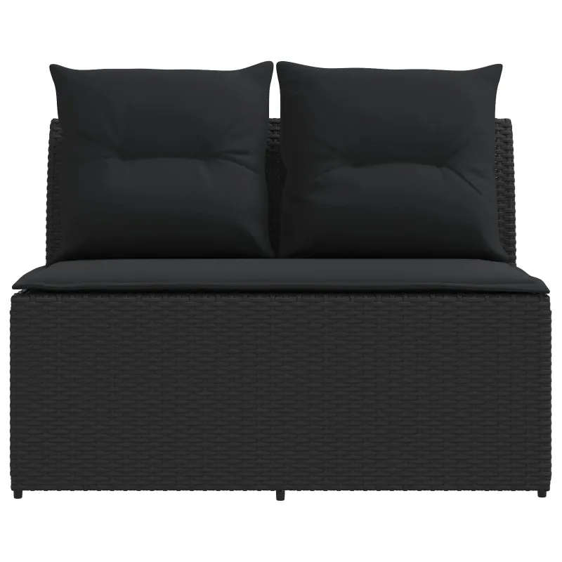 2 Vienetas Sodo vidurinė sofa su pakeliama lentele poliratanas