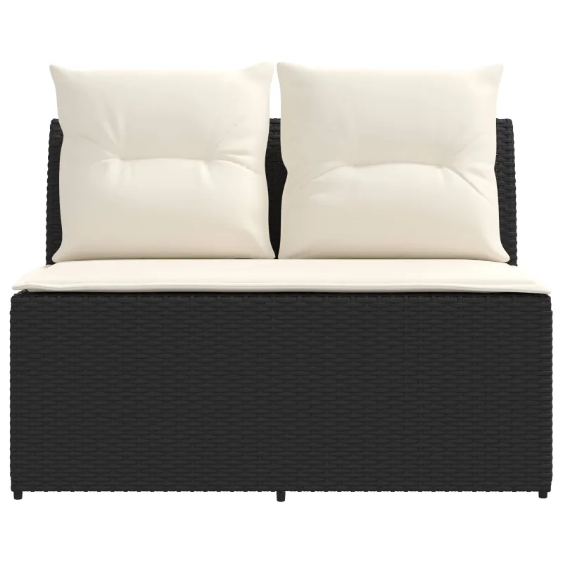 2 Vienetas Sodo vidurinė sofa su pakeliama lentele poliratanas