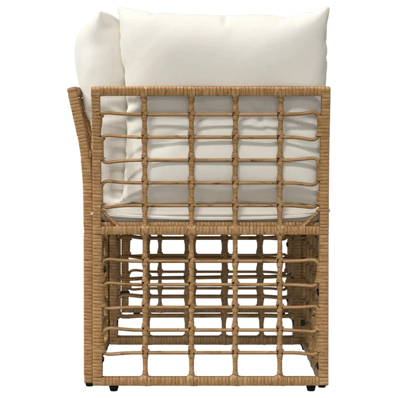 Lauko meilės sėdynė 2 pcs Natūralus ir grietinėlės baltas