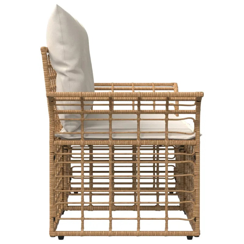 Lauko meilės sėdynė 2 pcs Natūralus ir grietinėlės baltas