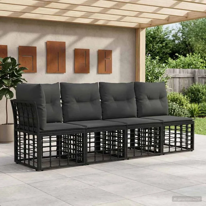4 sėdimų vietų sodo sofa su kaire ranka 4 pcs 4-Vietų skaičius