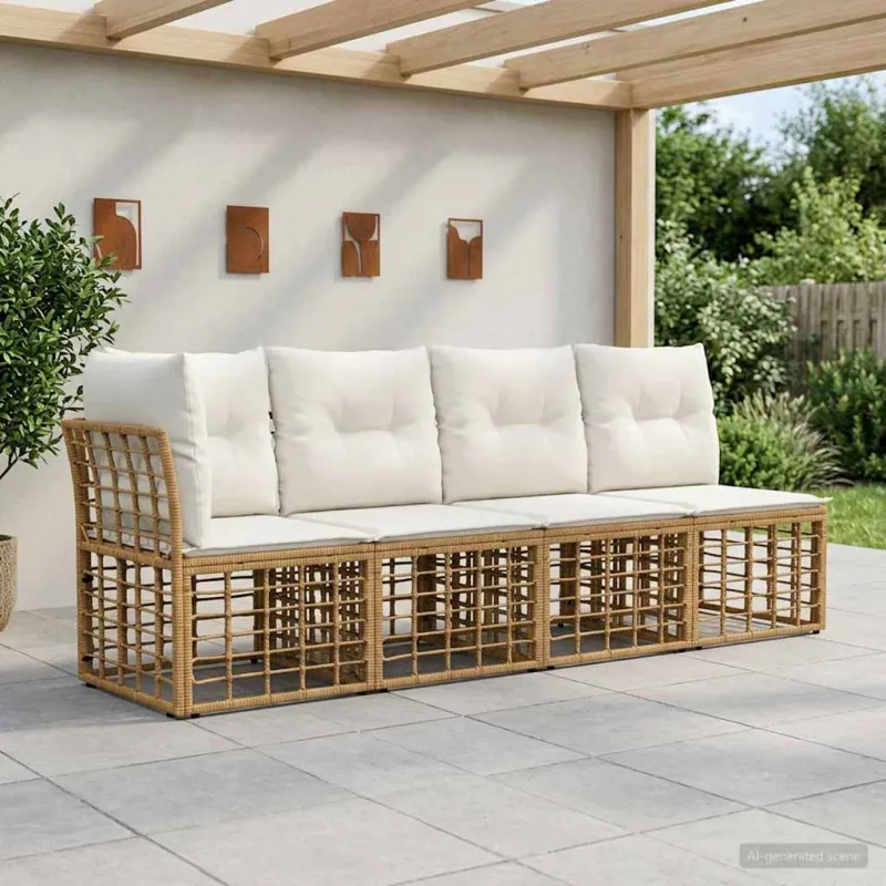 4 sėdimų vietų sodo sofa su kaire ranka 4 pcs 4-Vietų skaičius