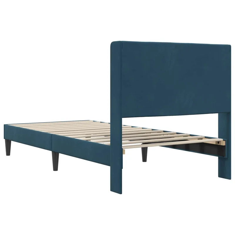 Lovos rėmas su galvūgalio Mėlyna 100 x 200 cm Aksomas
