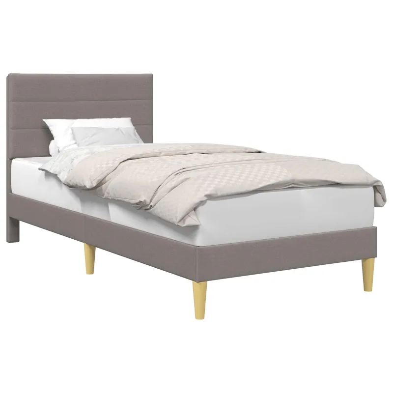 Lovos rėmas su galvūgalio Taupe 90 x 200 cm Audinys