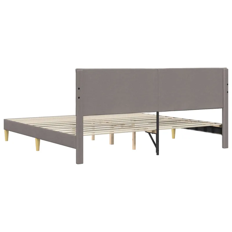 Lovos rėmas su galvūgalio Taupe 180 x 200 cm Audinys
