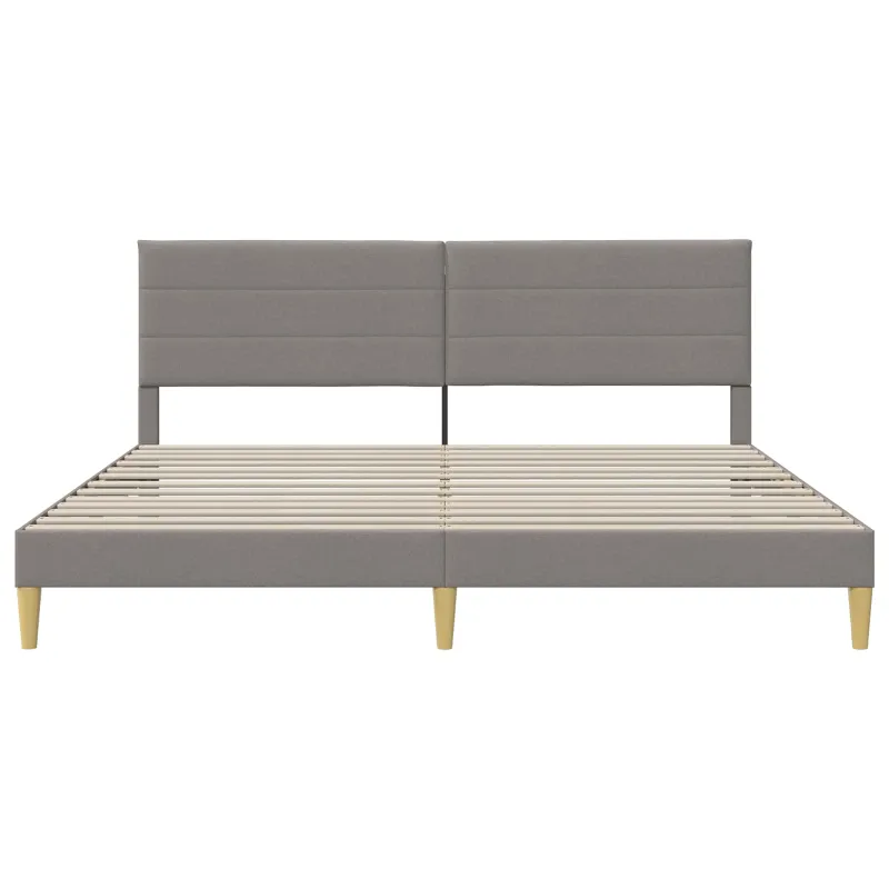Lovos rėmas su galvūgalio Taupe 200 x 200 cm Audinys