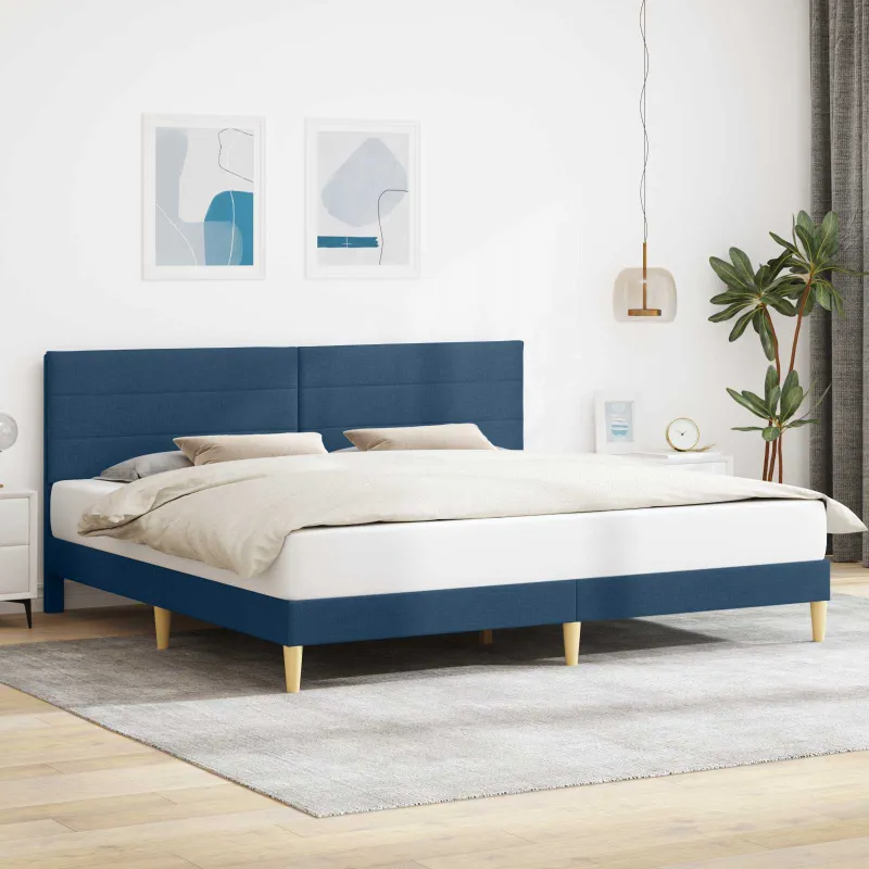 Lovos rėmas su galvūgalio Mėlyna 200 x 200 cm Audinys