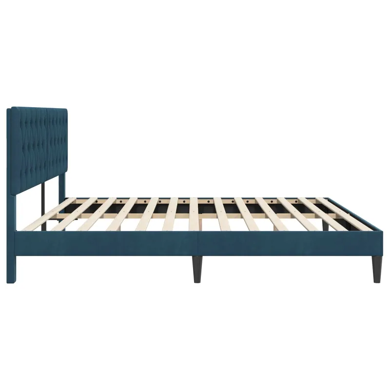 Lovos rėmas su galvūgalio Mėlyna 200 x 200 cm Aksomas