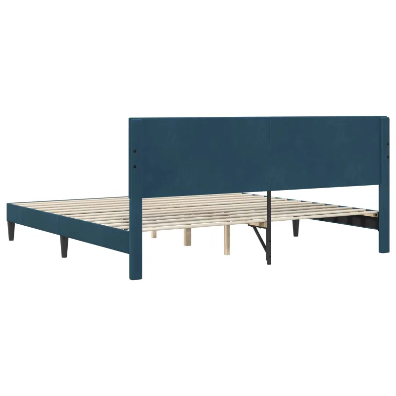 Lovos rėmas su galvūgalio Mėlyna 200 x 200 cm Aksomas