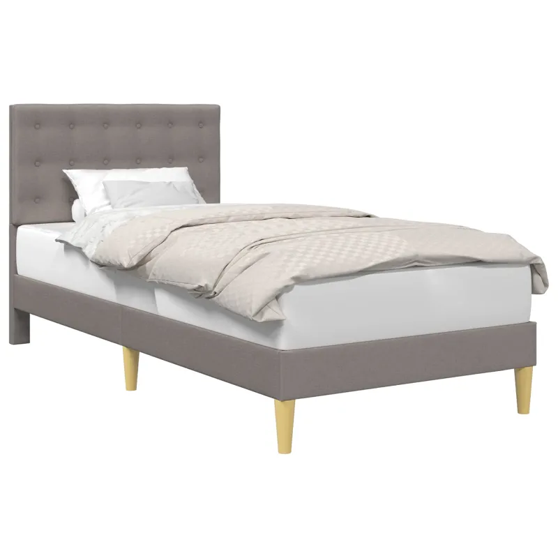 Lovos rėmas su galvūgalio Taupe 80 x 200 cm Audinys