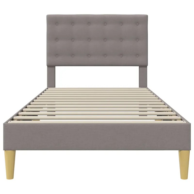 Lovos rėmas su galvūgalio Taupe 90 x 190 cm Audinys