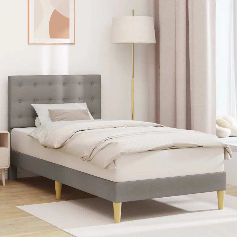 Lovos rėmas su galvūgalio Taupe 90 x 200 cm Audinys